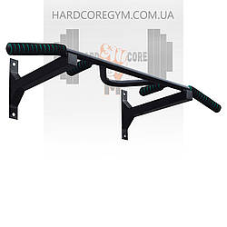 Турнік настінний цільний №2 з м'якими ручками / Чорний