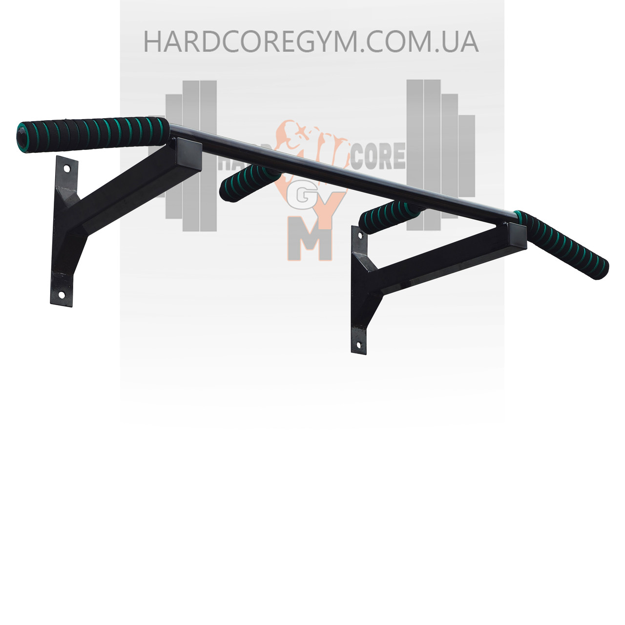 Турнік настінний цільний №1 з м'якими ручками / Чорний, фото 1