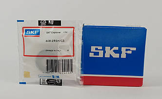 Підшипник 608-2RS-C3 SKF (70-180018) розміри: 8*22*7 кульковий радіальний закритий