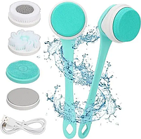 Електрична масажна щітка для душу з 5 насадками