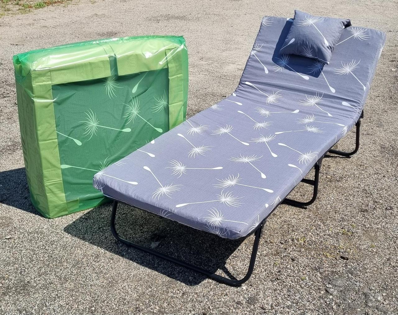 Розкладачка "Марія" М-60 з матрацом 60 мм — ліжко з матрацом і подушкою, фото 1