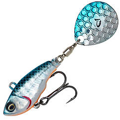 Тейл-спінер Savage Gear Fat Tail Spin NL 55mm 6.5g Sinking Blue Silver