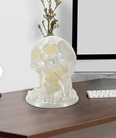 Фігурка Череп 3D антистрес біла 9х9х12 см вежа з набором кубиків