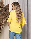 Блуза жіноча з вирізом у кольорах Гурт Роздріб Дроп 23099, фото 6