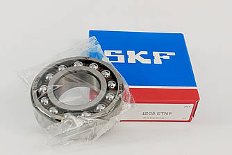 Підшипник 1205ETN9 SKF (1205) розміри: 25*52*15 кульковий сферичний
