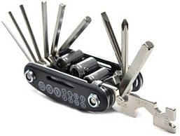 Мультитул велосипедний 13 в 1 набір шестигранників ключ для бортировки коліс спиці ключ