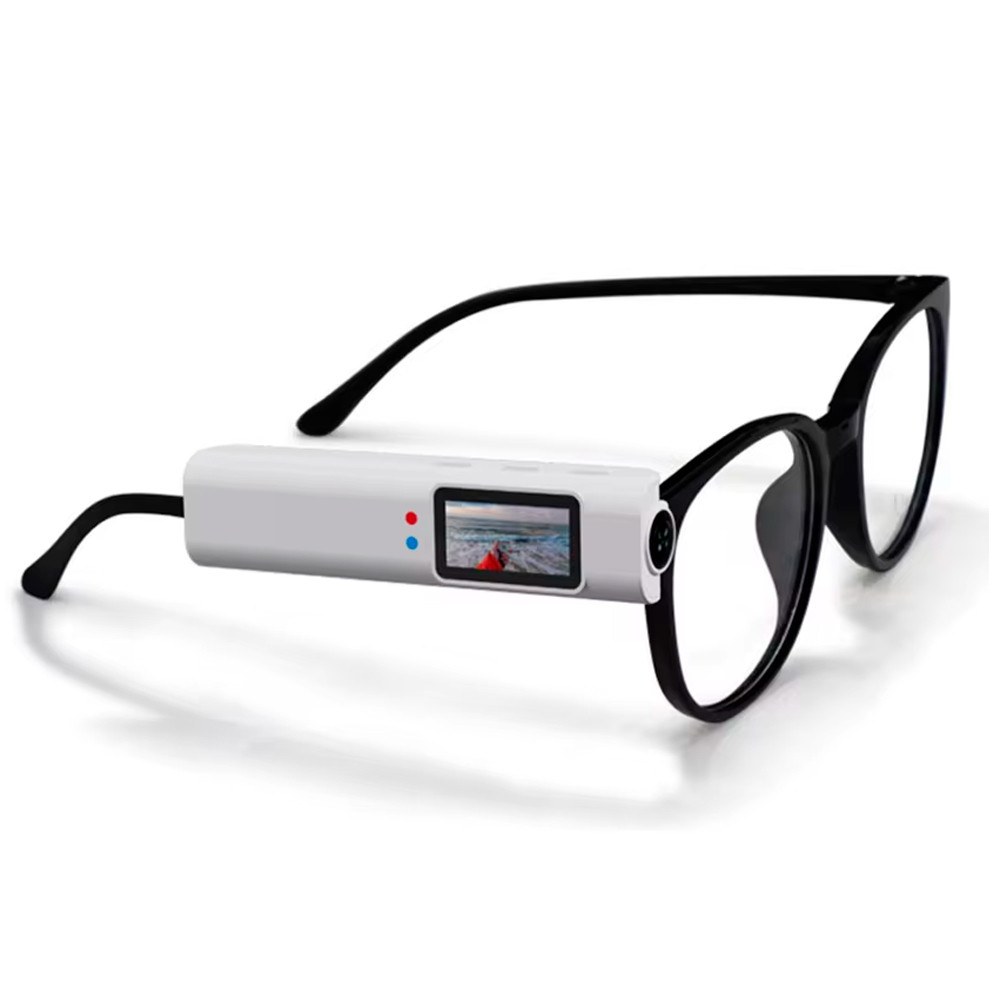 Розумні Окуляри AMORUS S110 HD мікро-камерою з можливістю зняття камери WiFi Чорні з Білою камерою, фото 1