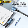 Кутовий Кабель для заряджання та передачі даних Essager 7A, 90° Degree Black, 100W, USB Type-A to USB Type-C, 1 м, фото 6