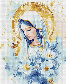 Алмазна мозаїка/вишивка Релігія. Небесна Марія 40*50 см Ідейка AMO 8209