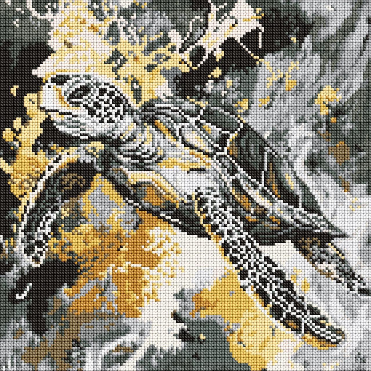 Алмазна мозаїка/вишивка Золота черепаха 40*40 см Ідейка AMO 8262, фото 1