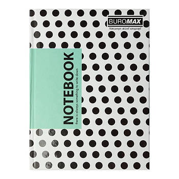 Блокнот Buromax Insolito А5 96 листів у клітинка з твердою обкладинкою бірюз (BM.24511102-06)