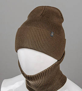 Подвійна Резинка з відворотом + Баф (С2218), Шоколад