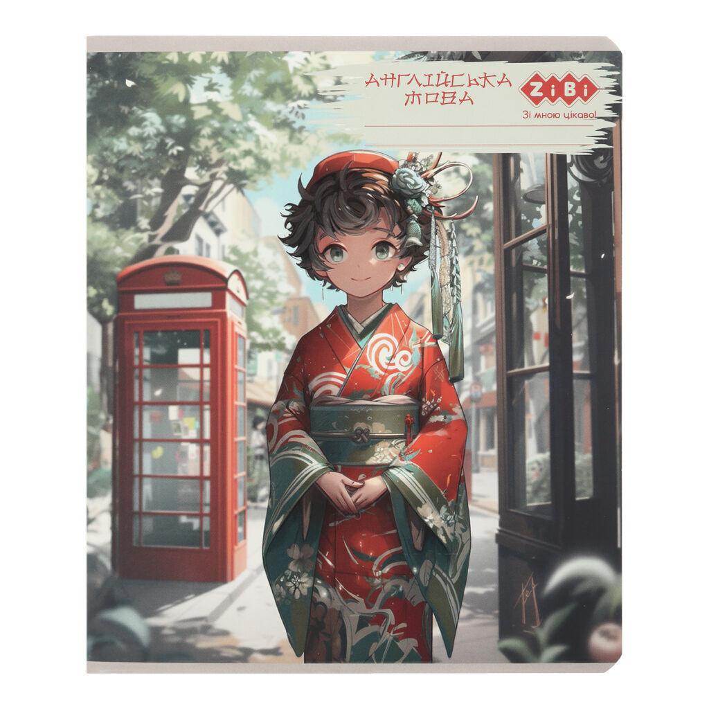 Зошит ZiBi предметний ANIME 48 аркушів клітинка, англійська мова (ZB.1704-09), фото 1