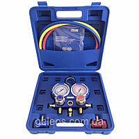 Манометричний колектор Value R134a VMG-2 двохвентильний з автомуфтами, шланги 90 см