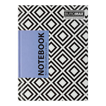 Блокнот Buromax Insolito А5 96 листів у клітинку з твердою обкладинкою синій (BM.24511102-02)