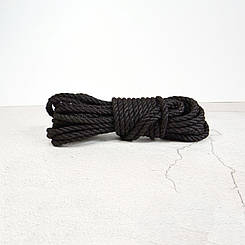 Мотузка для шибарі чорна 6 мм/8 м, джут