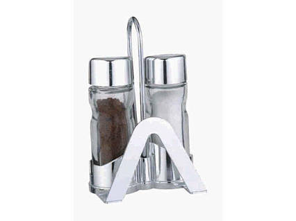 Набор для специй на подставке 9549 соль/перец/серв. Стандарт (4пр.) ТМ EMPIRE