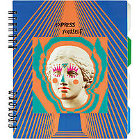 Блокнот Optima Antique B5 з розділювачами 120 аркушів, клітинка (O20356-21)