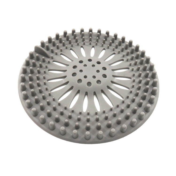 Гнучка кришка-сітка на злив - Протизасорний зливний фільтр із силікону - dark grey