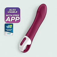 Смарт вагинальный вибратор точки-G с подогревом Satisfyer Big Heat (15*4.2см)