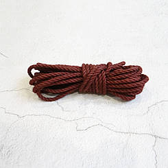 Мотузка для шибарі, бордовий 6 мм/8 м, джут