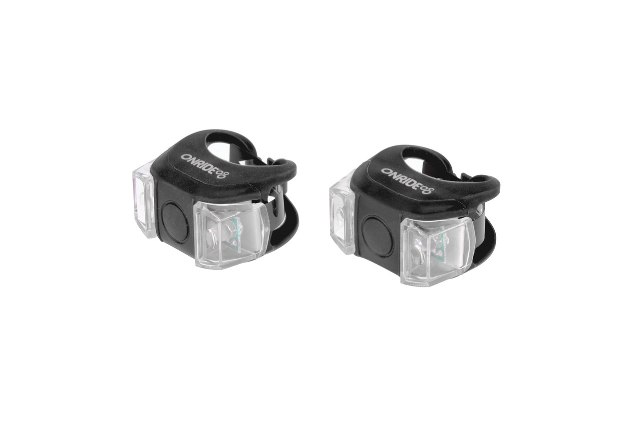 Світло ONRIDE Dual Classic заднє+переднє 2хCR2032 в комплекті силікон чорий, фото 1