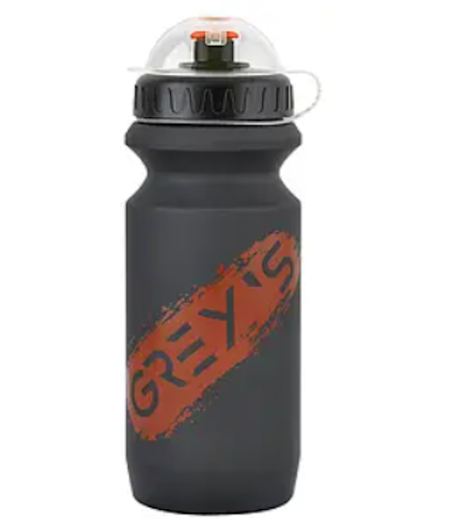 Фляга GREY'S GR15650 з захисним ковпачком об'єм 600 мл чорна з червоним, фото 1