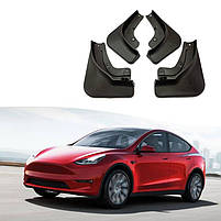 Бризковики Lesko на авто Tesla model Y 2021+ захищають кузов від бруду пилу каменів 4 шт 10 шт., фото 2