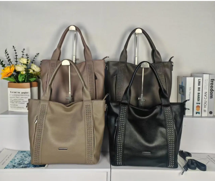 Сумка жіноча шопер 40*31 см на блискавці зі штучної шкіри в різних кольорах Zhenya, фото 1