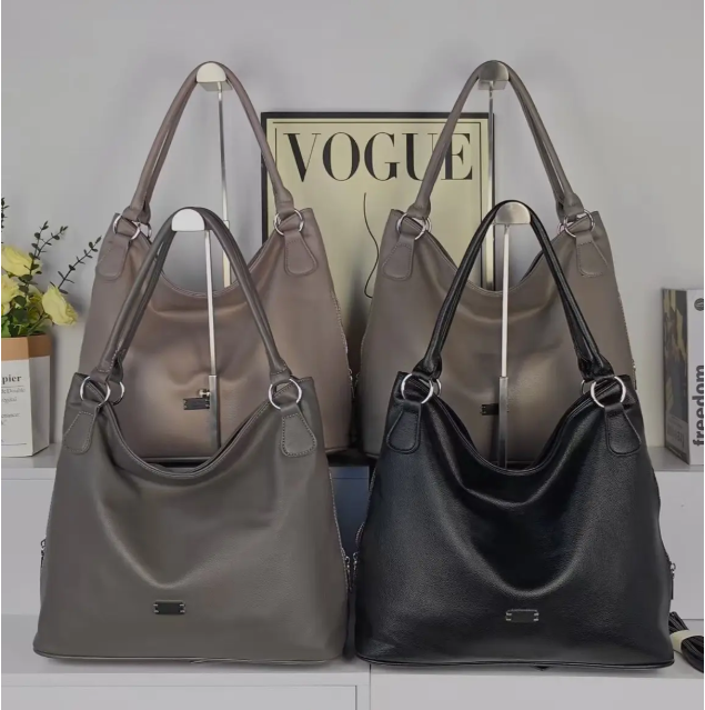 Сумка жіноча шопер 37*31 см на блискавці зі штучної шкіри в різних кольорах Zhenya, фото 1