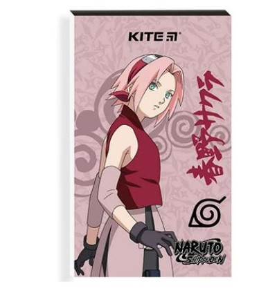 Блокнот-планшет Kite A6, 50 арк., чисті аркуші, Naruto, фото 1