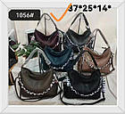 Сумка жіноча 37*25 см на блискавці з ланцюжком зі штучної шкіри в різних кольорах Zhenya, фото 2