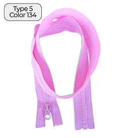 Блискавка тракторна Тип5 Рожева пластикова довжина 65см 1Б