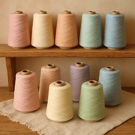 Пряжа на бобінах