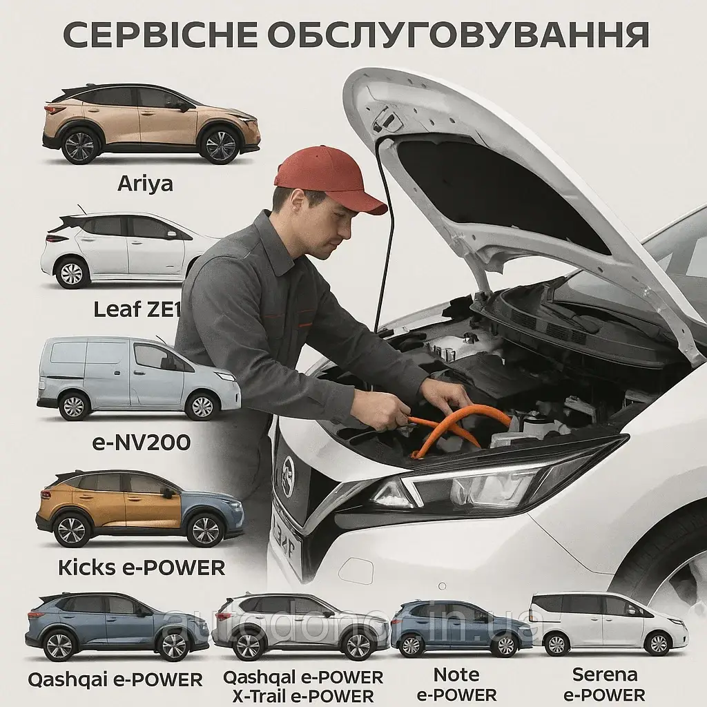 Сервісне обслуговування EV електромобілів і e-POWER гібридів Nissan / Infiniti