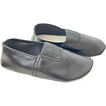 Чешки дитячі чорні з натуральної шкіри | Зручні для садочка, танців, гімнастики