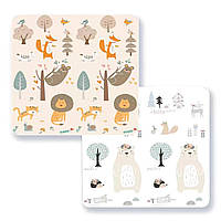 Дитячий розвиваючий двосторонній складаний термокилимок ігровий Король Лев + Бурий ведмідь 150х200x1 см із сумкою