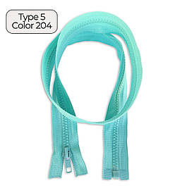 Блискавка Світла Бірюза 40см Тип5 тракторна роз'ємна з одним бігунком