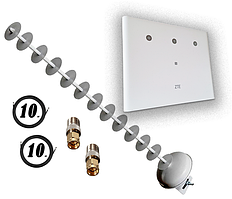 Повний комплект 4G Wi-Fi роутер ZTE MF296R LTE Cat.6 до 300 Мб/с з антеною MiMo Стріла 1700-2170 МГц Пушка Укр