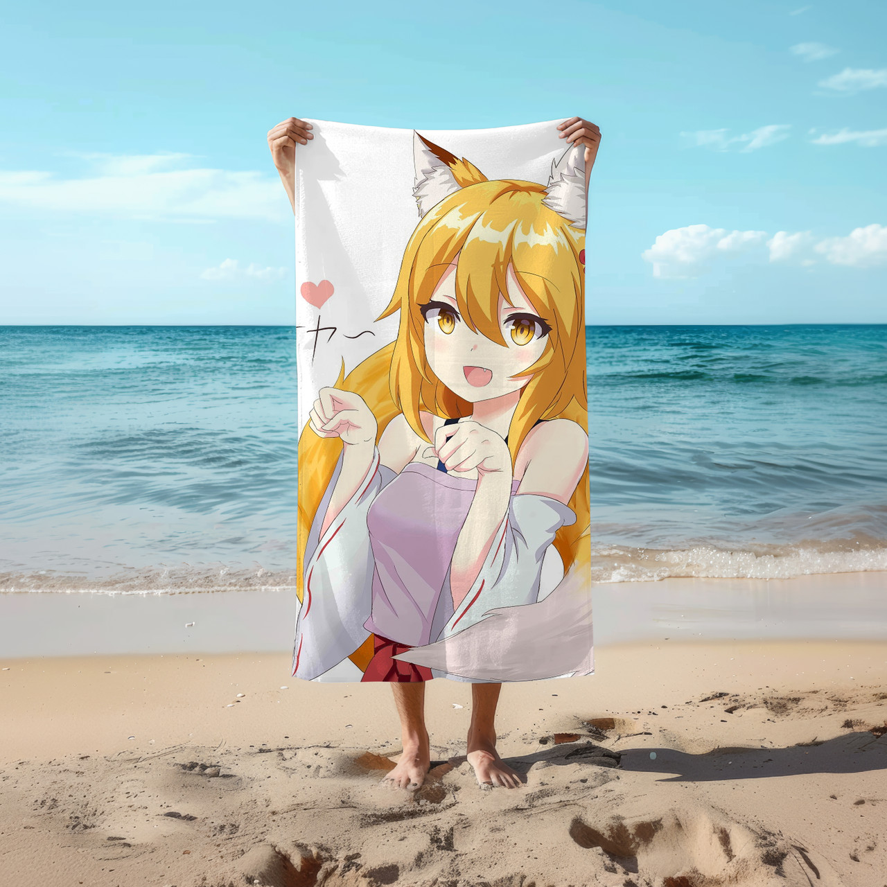 Аніме рушник Турботлива 800-річна дружина! 78 на 140 см, код 143
