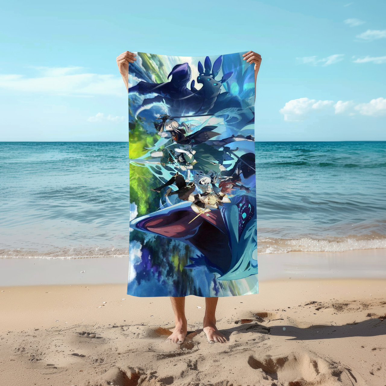 Аніме рушник Геншин Імпакт (Genshin Impact) 78 на 140 см, код 6