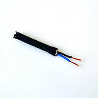 Дріт у плетеній ізоляції ПВС 2х1,5 чорний