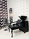 Меблевий набір Mozart Black для перукаря: крісло з гідравлікою на диску + перукарська мийка, фото 3