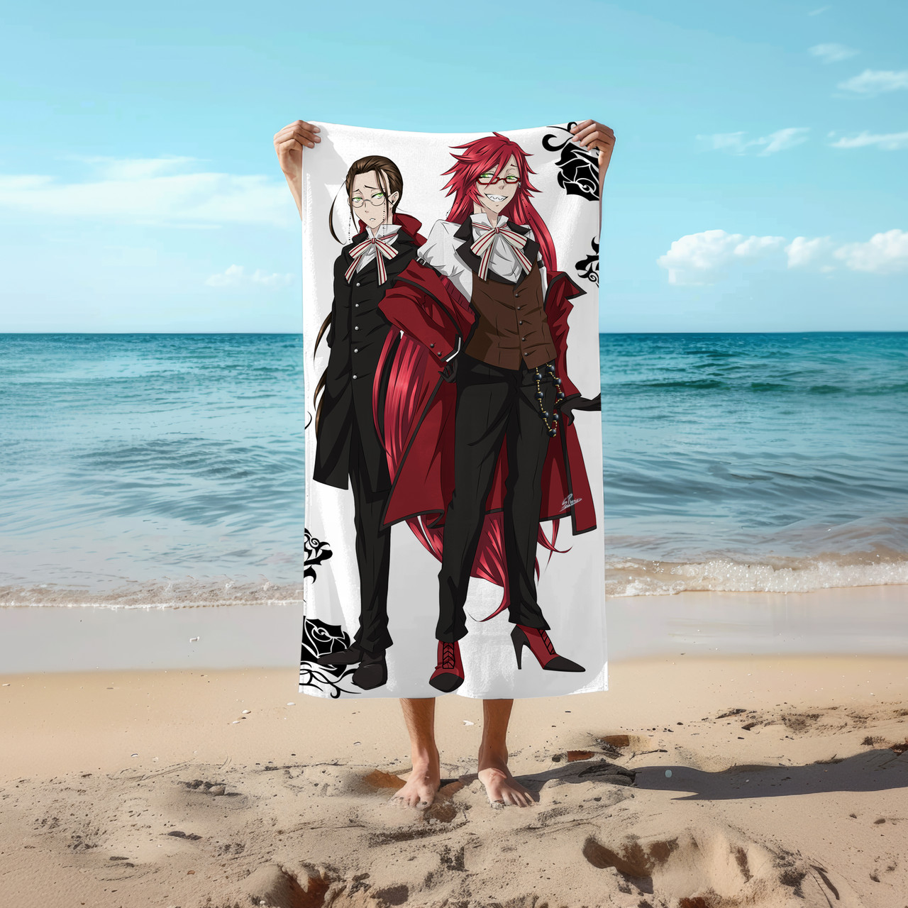 Аніме рушник Темний дворецький 78 на 140 см, код 236