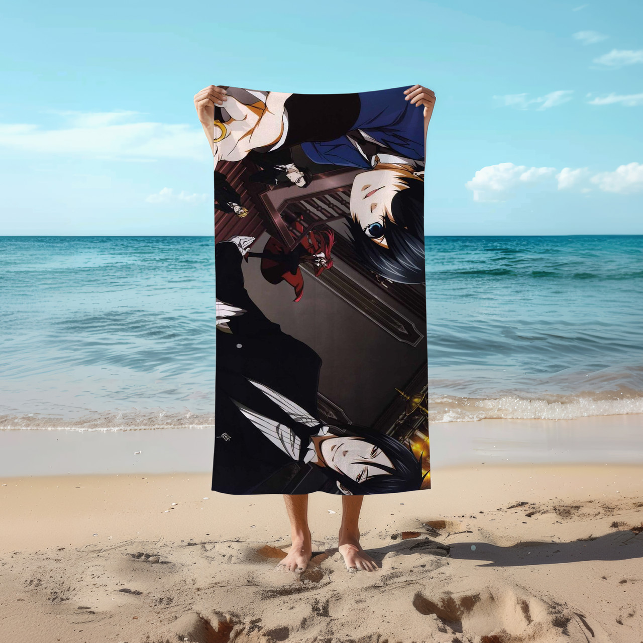 Аніме рушник Темний дворецький 78 на 140 см, код 239