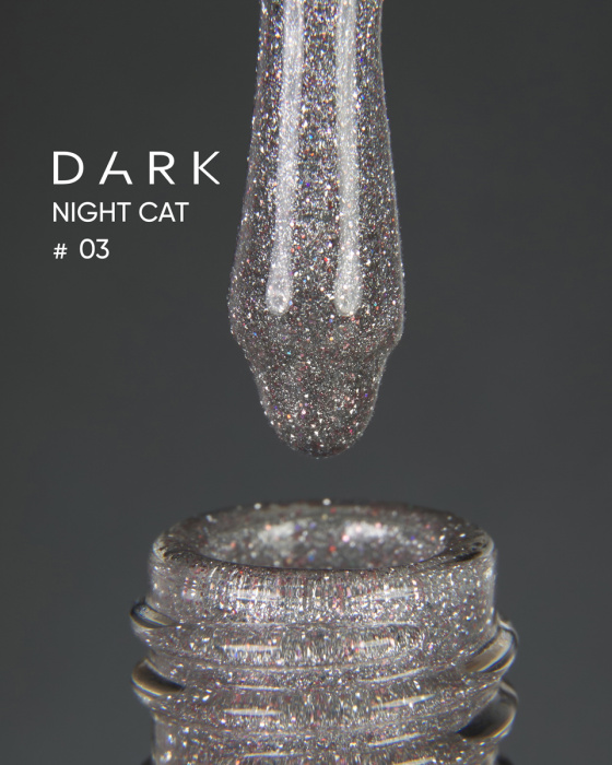 Dark gel polish Night Cat 03, 10 ml, фото 1