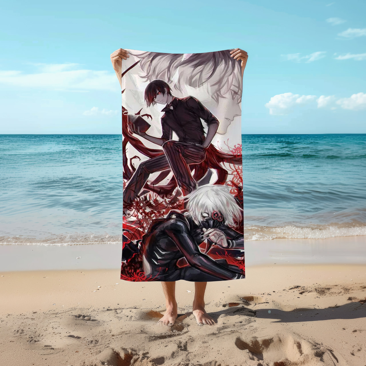 Аніме рушник Токійський гуль 78 на 140 см, код 256