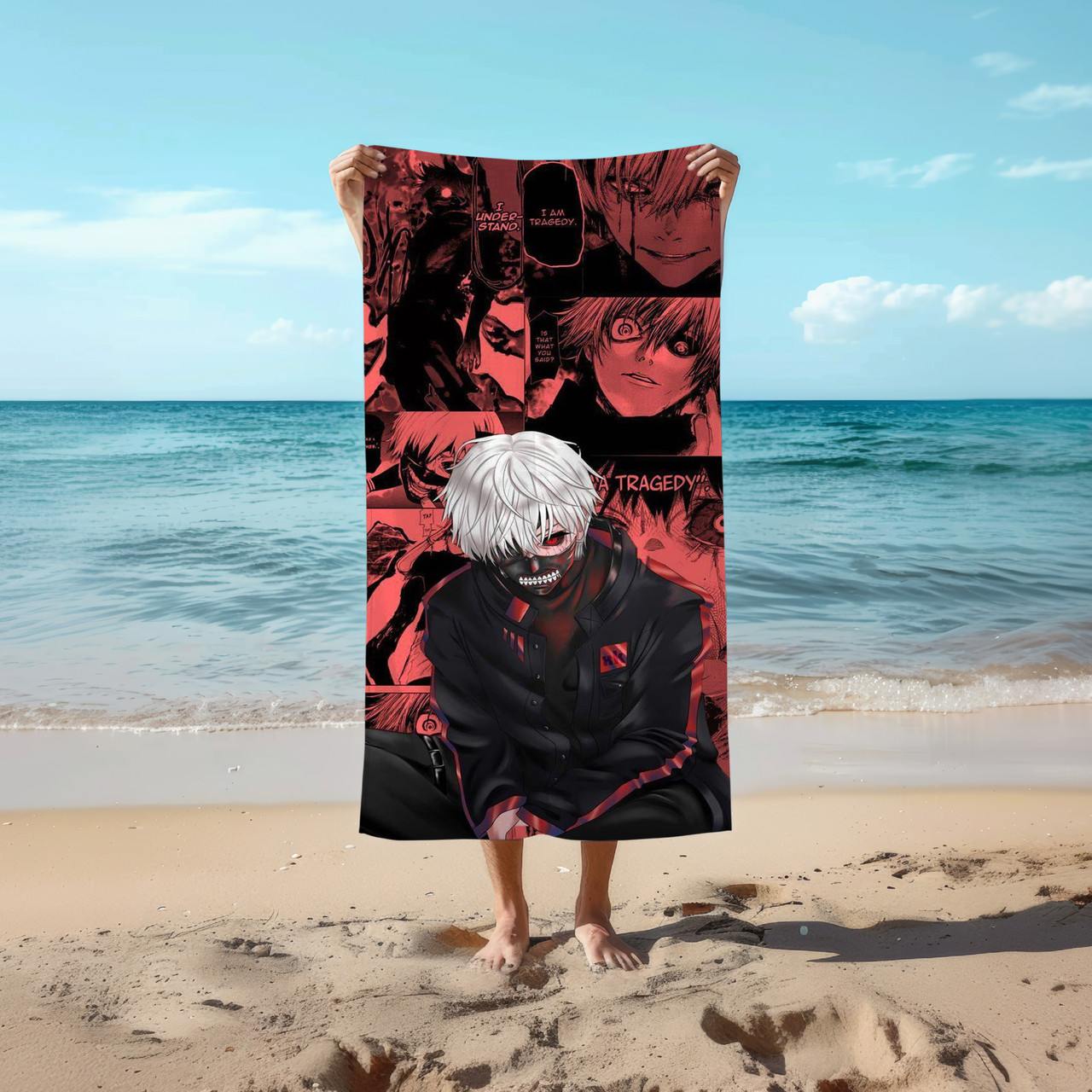 Аніме рушник Токійський гуль 78 на 140 см, код 253