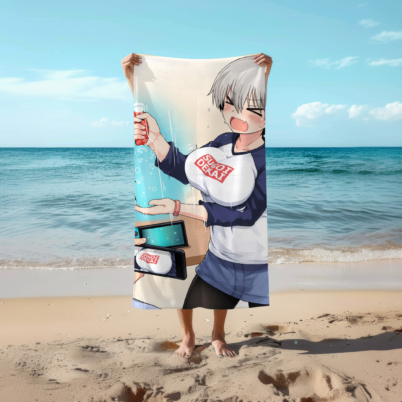 Аніме рушник Удзакі хоче тусуватися! 78 на 140 см, код 259