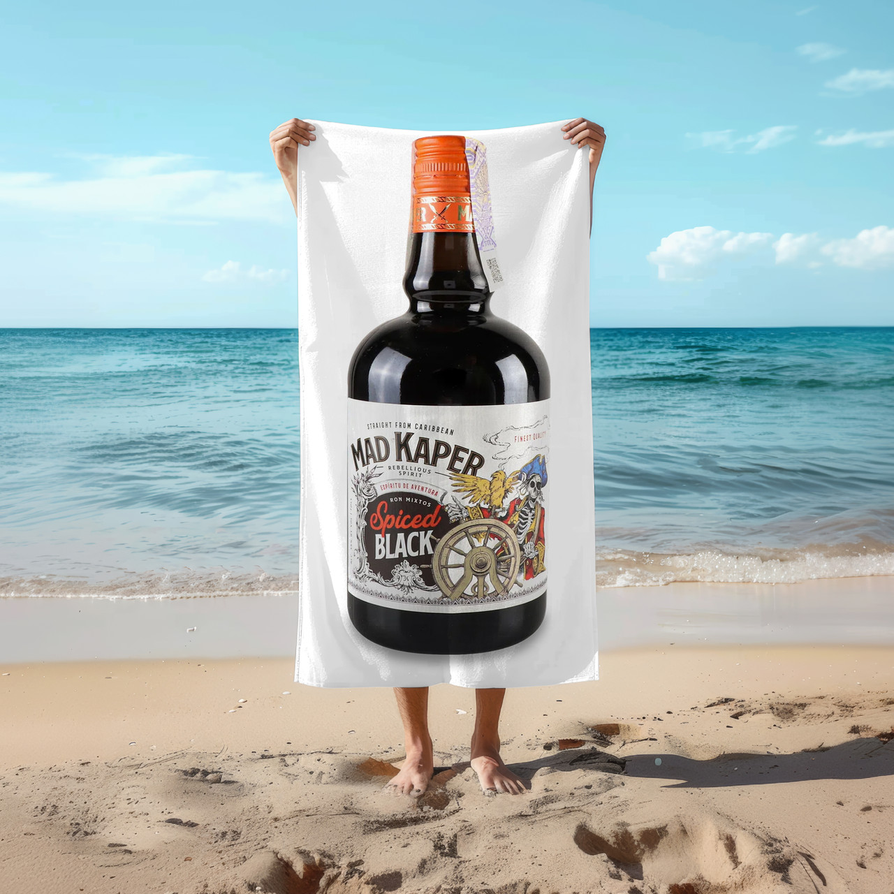 Рушник 78*140 см Mad Kaper Rum Black Spiced, 0,7л
